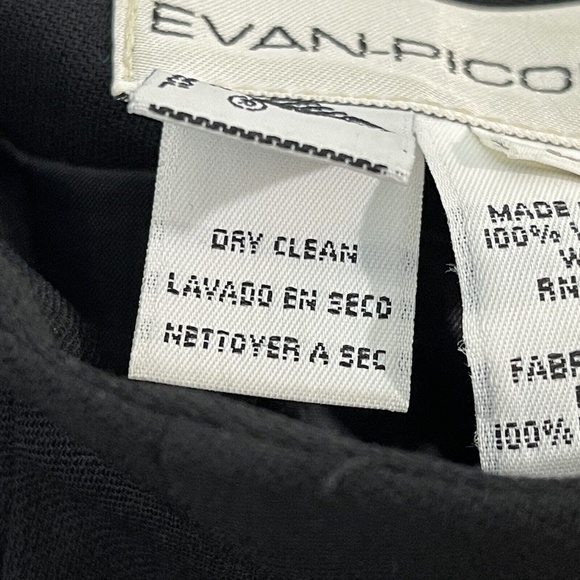 Evan Picone Women’s Size 10 Medium Black 100% Worsted Wool Vintage Pencil Skirt - Picture 4 of 8